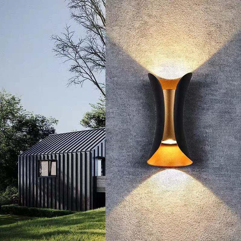 Ray Minimalismo LED Applique da Esterno Curva Montate Corridoio