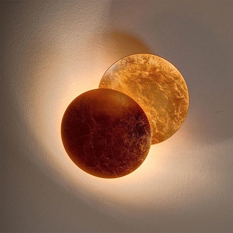 Aria Moderna LED Applique Metallo Bellissimo Luna Rotonda