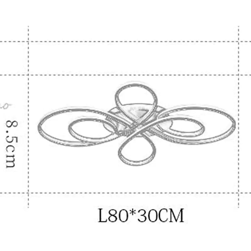 Arisha Moderno LED Metallo Plafoniera Multi Anelli Marrone/Bianco Soggiorno/Camera da Letto