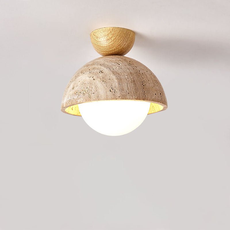 Solana Travertine Ceiling Light - Blowlighting