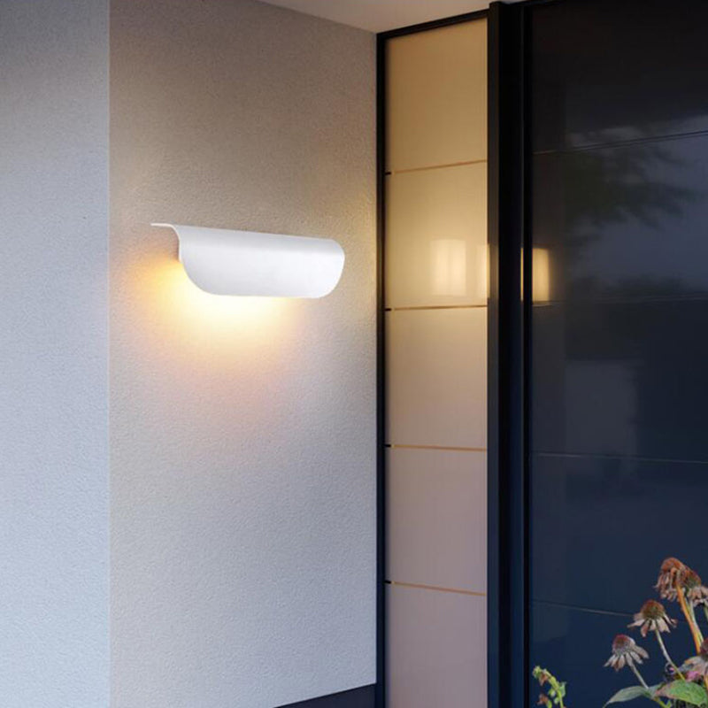 Ray Moderne LED Lampade da Esterno Nera/Bianca Curvo Impermeabile