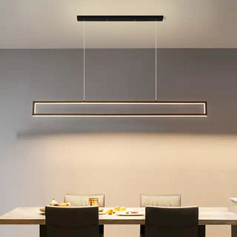 Arisha Minimalista LED Lampada a Sospensione Metallo Rettangolare Verticale