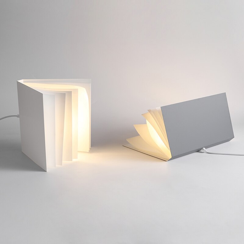 Arisha Lampada a Sospensione Tessuto Forma Artistica Libro Bianco/Grigio