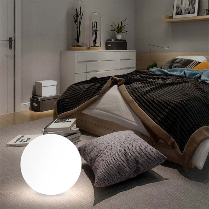 Aria Design LED Luce da Esterno Lampada da Terra Impermeabile Bianco Sfera Acrilico