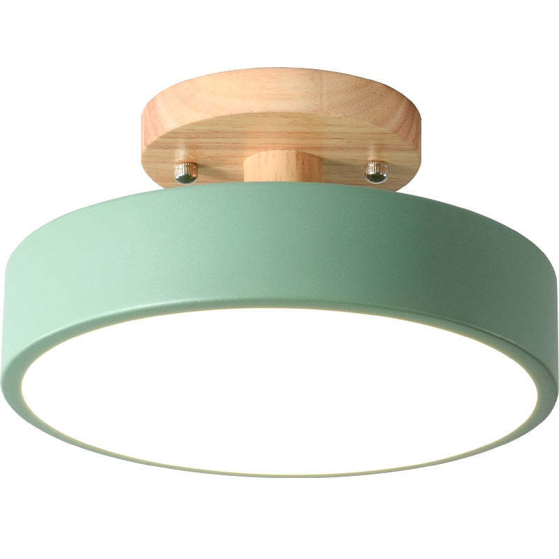 Arisha Moderne Design LED Plafoniere Ingresso Acrilico/Legno Rotonda Legno/Bianco/Rosa/Verde/Grigio