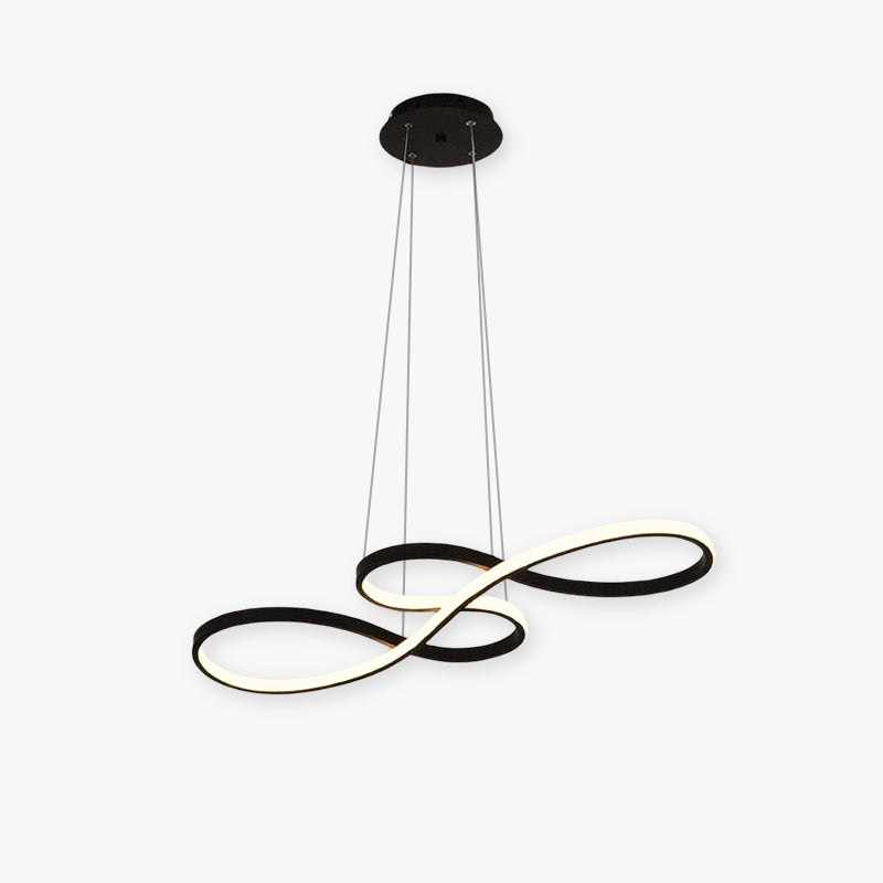 Arisha Lampada a Sospensione Lineare Moderna Nero/Oro/Bianco