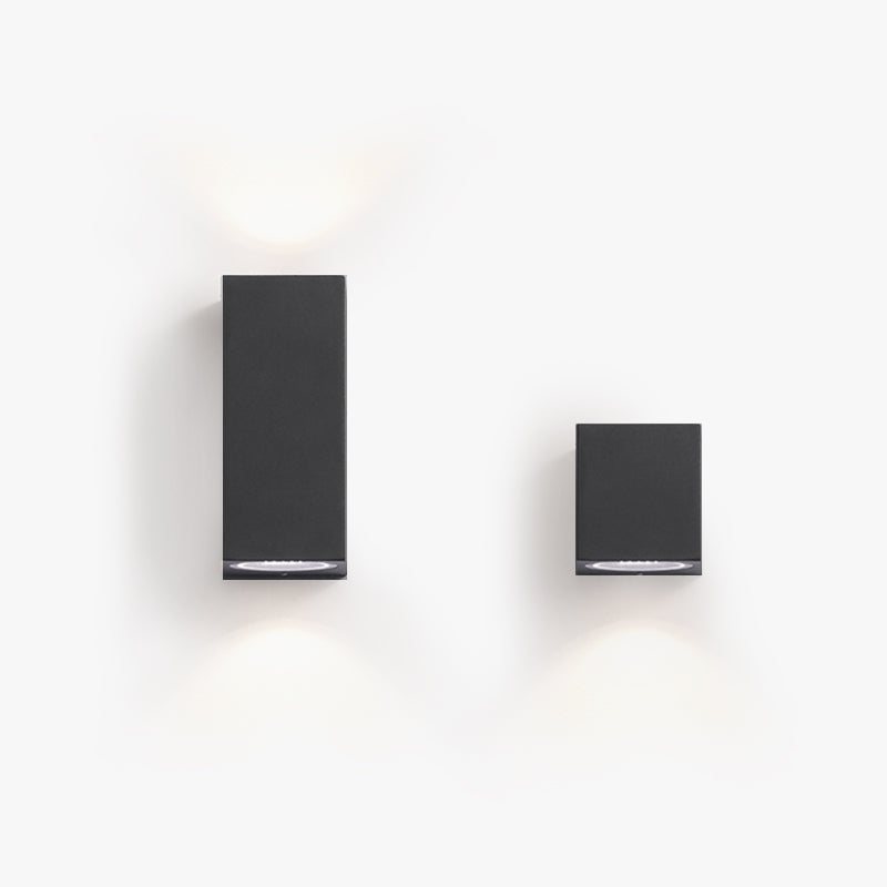 Ray Moderne LED Lampade da Esterno Metallo Nero Quadrato Minimalista