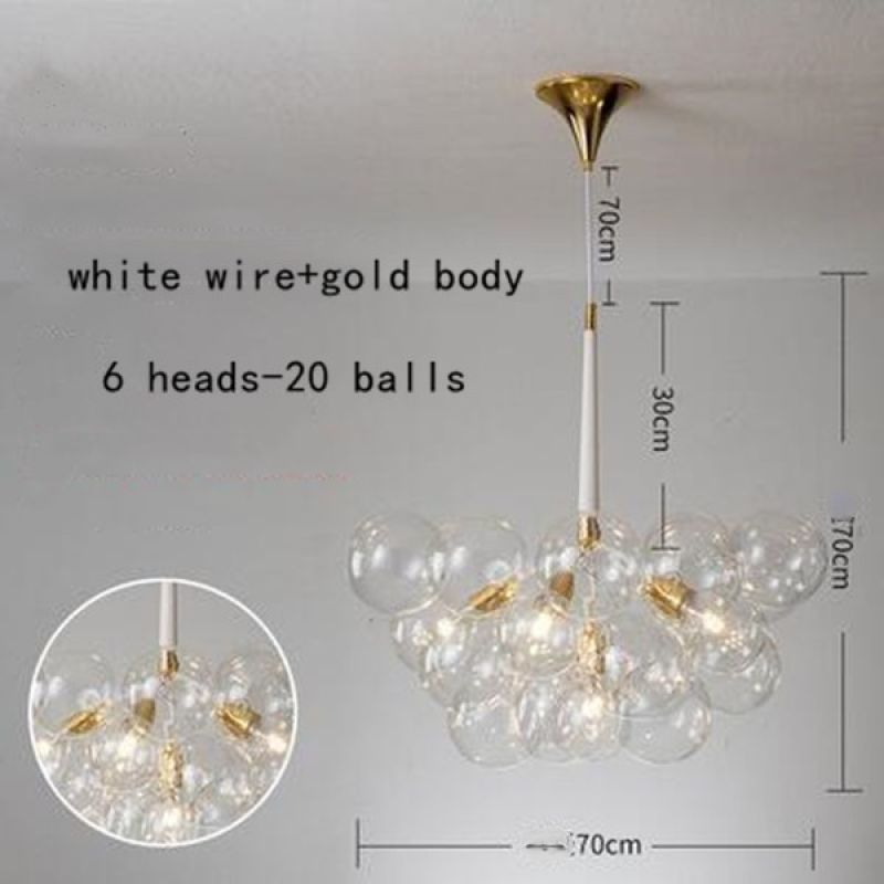 Valentina Decorativo LED Lampade a Sospensione Bianche/Nere/Caffè Bolle Soggiorno/Camera da Letto