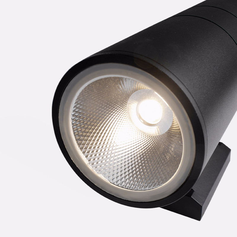 Ray Moderne LED Lampade da Esterno Metallo Nero Doppio-Luci Minimalista