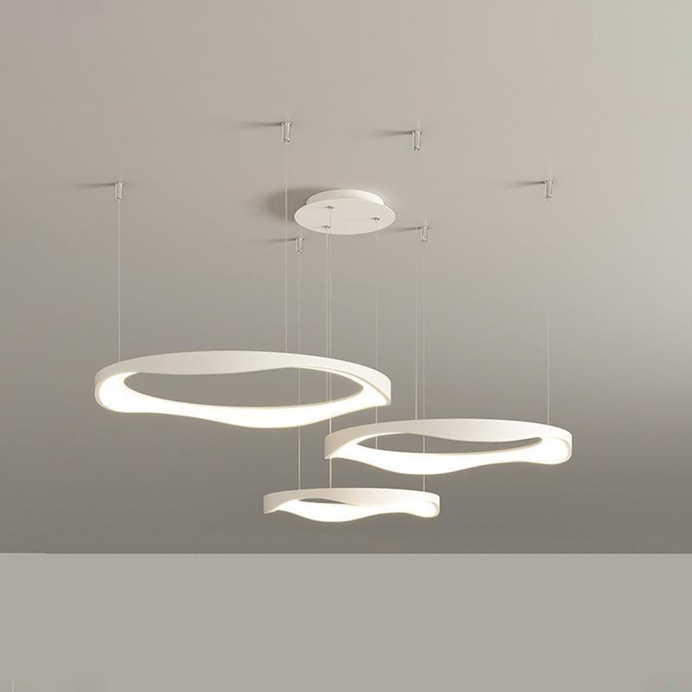 Arisha Moderna LED Lampada a Sospensione Nero/Banco Rotondo Sala da Pranzo