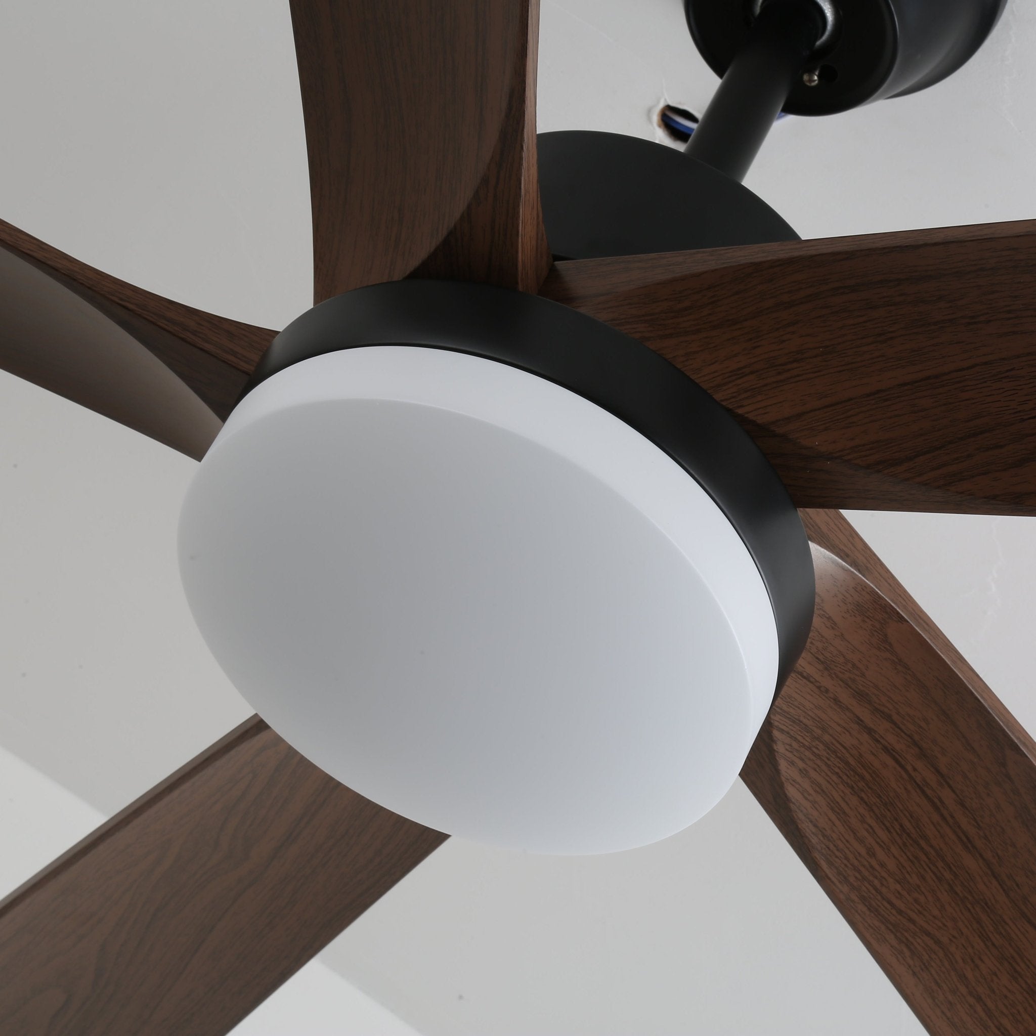 Ventilatore da soffitto Eryndor con pale in movimento