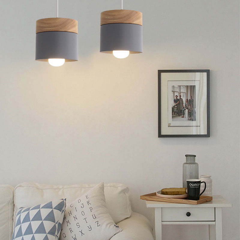 Valentina Nordiche Colorato LED Lampade a Sospensione Metallo/Legno Globo Soggiorno/Camera da Letto