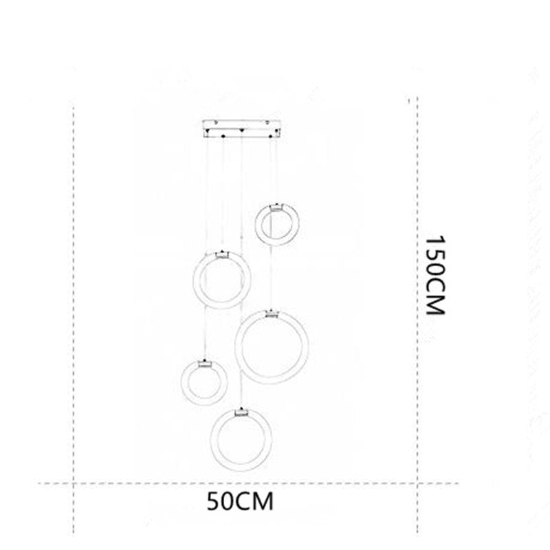 Arisha Minimalista LED Cerchio Bolla Lampada a Sospensione Bianco Metallo Soggiorno/Camera da Letto