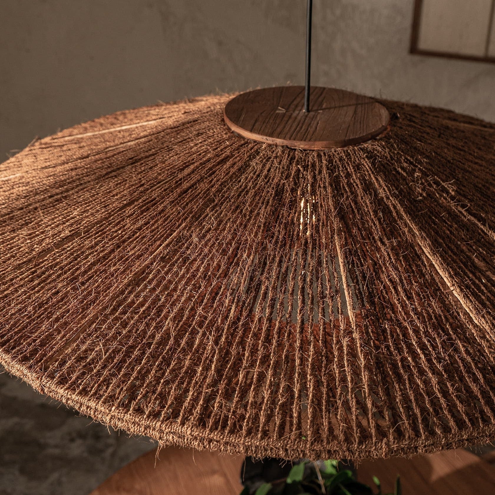 Ritta Rustico Lampade a Sospensione Rattan Soggoiorno Sala da Pranzo