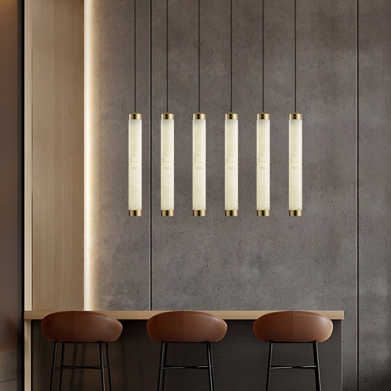 Lira Cylindrical Alabaster Pendant Light - Neutralighting