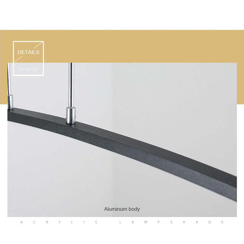 Arisha Moderna LED Curvo Lineare Lampada a Sospensione Nero/Bianco Sala da Pranzo/Soggiorno/Camera da Letto