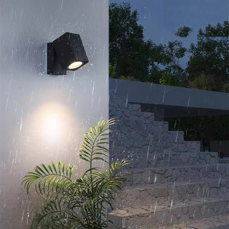 Ray Moderne LED Lampada da Esterno Metallo Nero Ruotabile