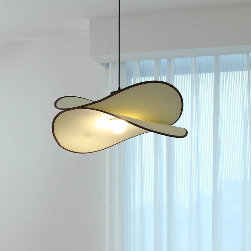 Ritta Wabi-sabi Retro Foglia Metallo Stoffa LED Lampade a Sospensione Studio Camera da Letto