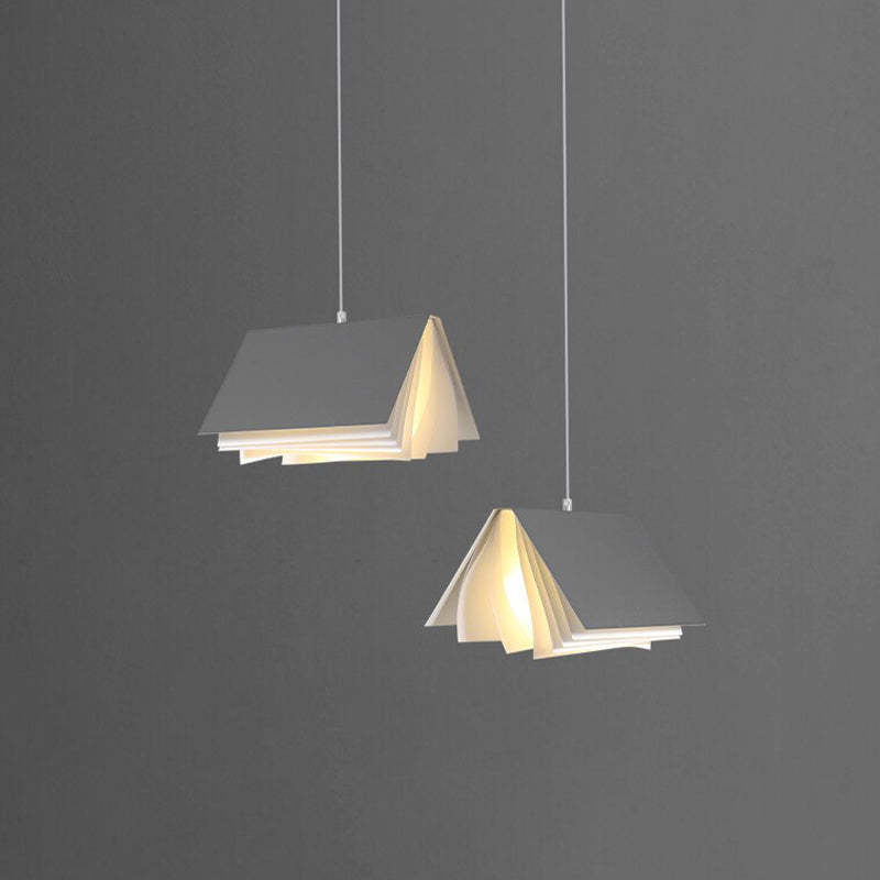 Arisha Lampada a Sospensione Tessuto Forma Artistica Libro Bianco/Grigio