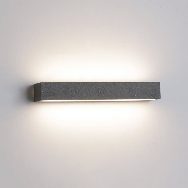 Ray Semplice Rettangolare LED Applique da Esterni Nero/Bianco Metallo Acrilico Giardino