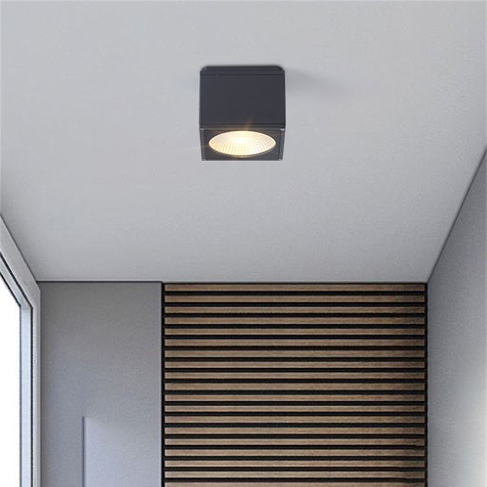 Ray Moderno Rettangolare Metallo Vetro Lampade da Esterno Giardino