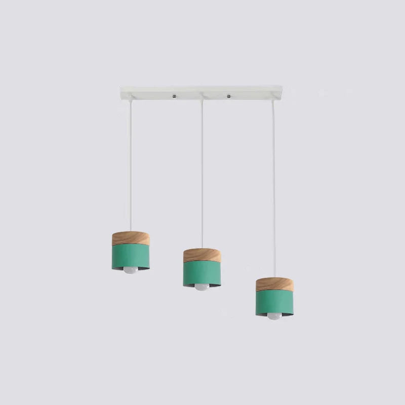 Valentina Nordiche Colorato LED Lampade a Sospensione Metallo/Legno Globo Soggiorno/Camera da Letto