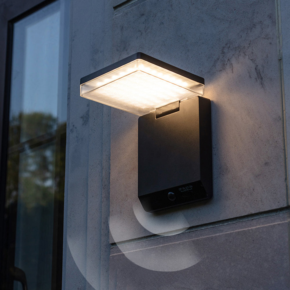 Ray Moderno Sensore ad Angolo Retto Applique da Esterno ad energia Solare