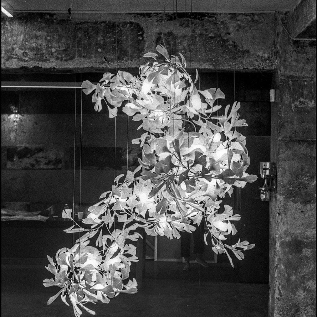 Olivia Design Bellissimo LED Lampade a Sospensione Irregolare Ginkgo Biloba Metallo Ceramico Soggiorno