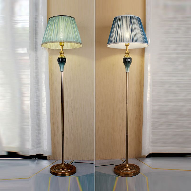 Tiffany Moderni LED Lampade da Terra Metallo Tessuto Soggiorno/Camera da Letto
