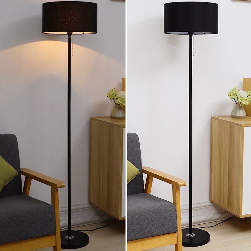 Tiffany Design LED Lampade da Terra Nero Metallo/Tessuto Salotto/Camera da Letto