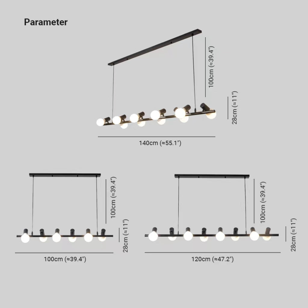 Silva Vintage Matello LED Lux Lampadario Nero Camera da Letto/Soggiorno/Sala da Pranzo