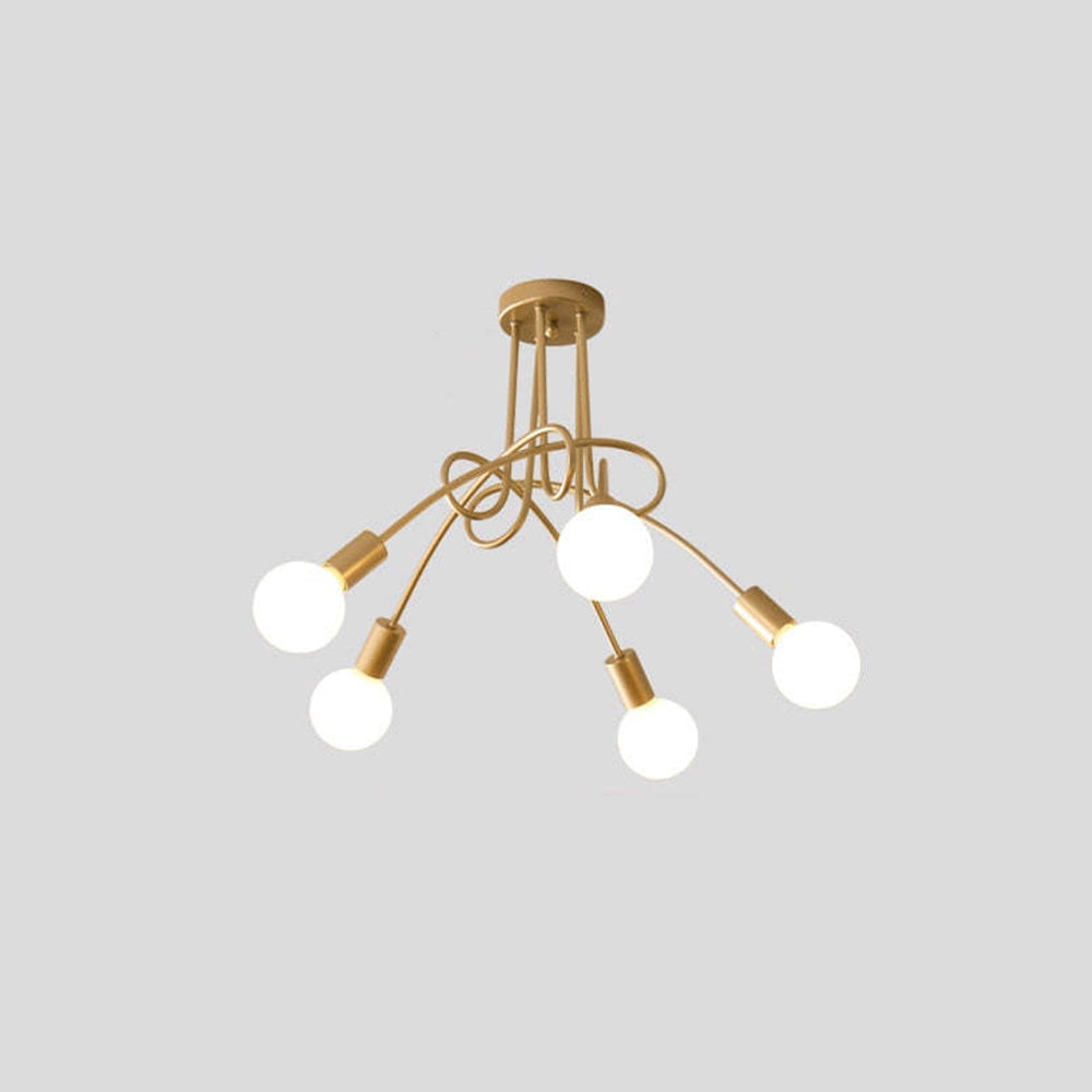 Valentina Moderno LED Speciale Lineare Curva Metallo Plafoniere Sala da Pranzo/Soggiorno