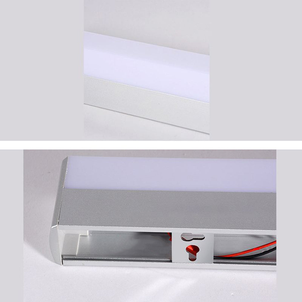 Arisha Moderno Rettangolare Minimalismo LED Applique Metallo Bagno Oro Specchio Bagno