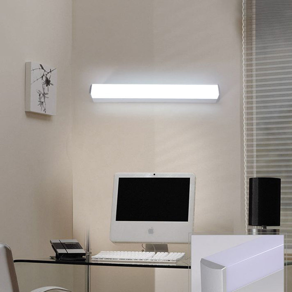 Arisha Moderno Rettangolare Minimalismo LED Applique Metallo Bagno Oro Specchio Bagno