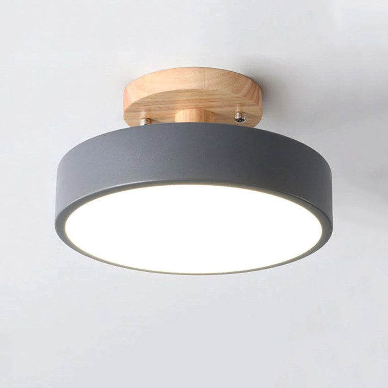 Arisha Moderne Design LED Plafoniere Ingresso Acrilico/Legno Rotonda Legno/Bianco/Rosa/Verde/Grigio