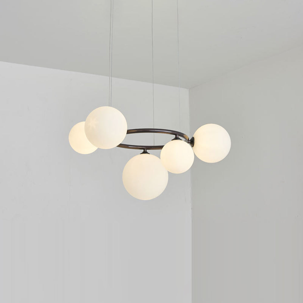 Valentina Minimalista Moderno LED Lampade a Sospensione Bianco/Oro Metallo/Vetro Soggiorno/Camera da Letto