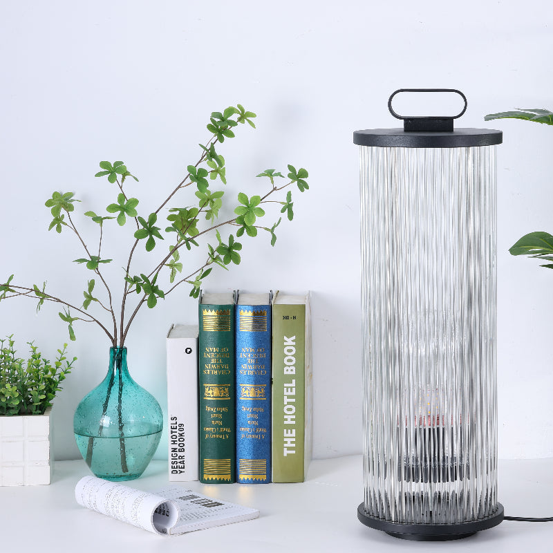 Arisha Moderna LED Lampada da Terra Metallo/Vetro Nero Giardino