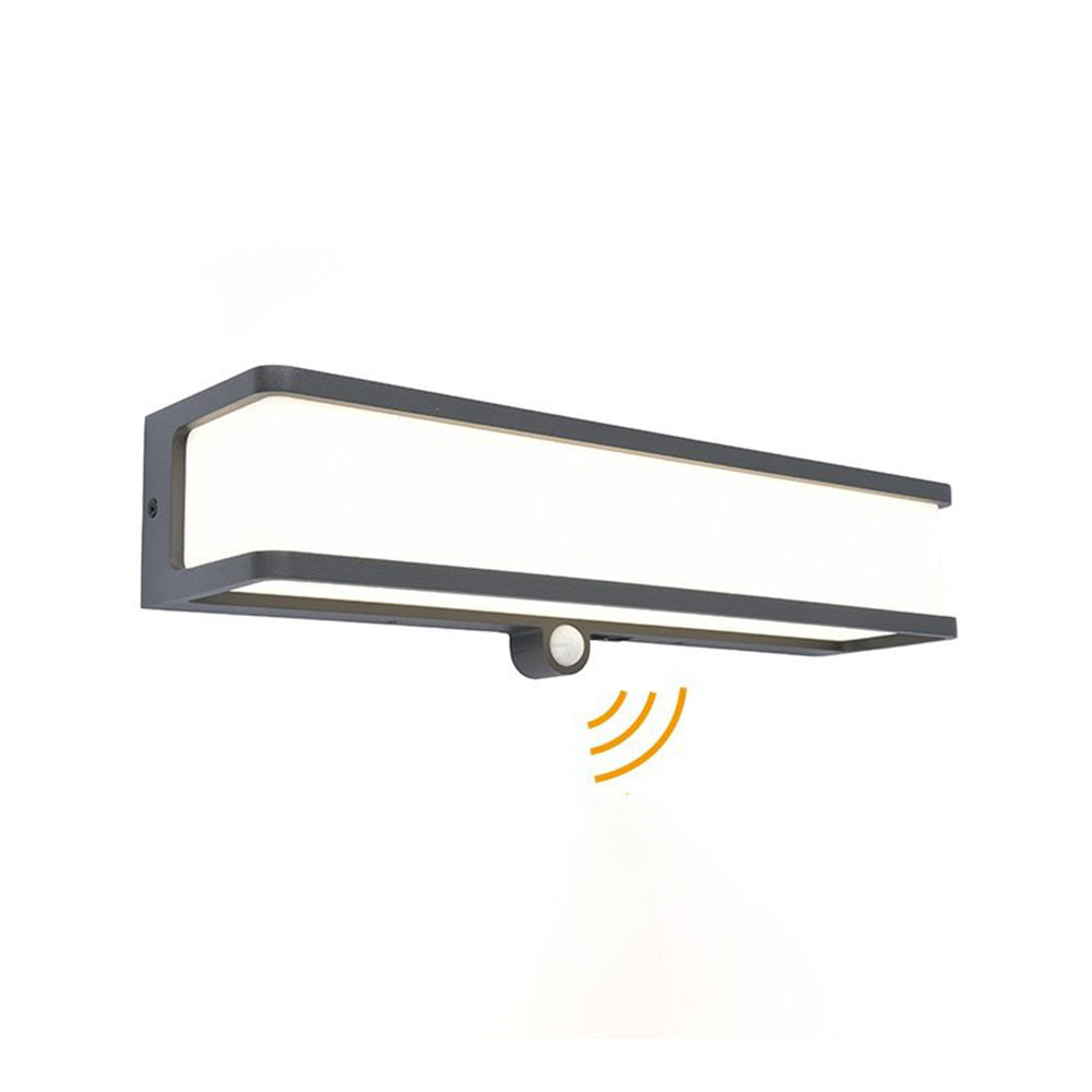 Ray Moderno Minimalista Rettangolare Sensore Solare Applique da Esterno