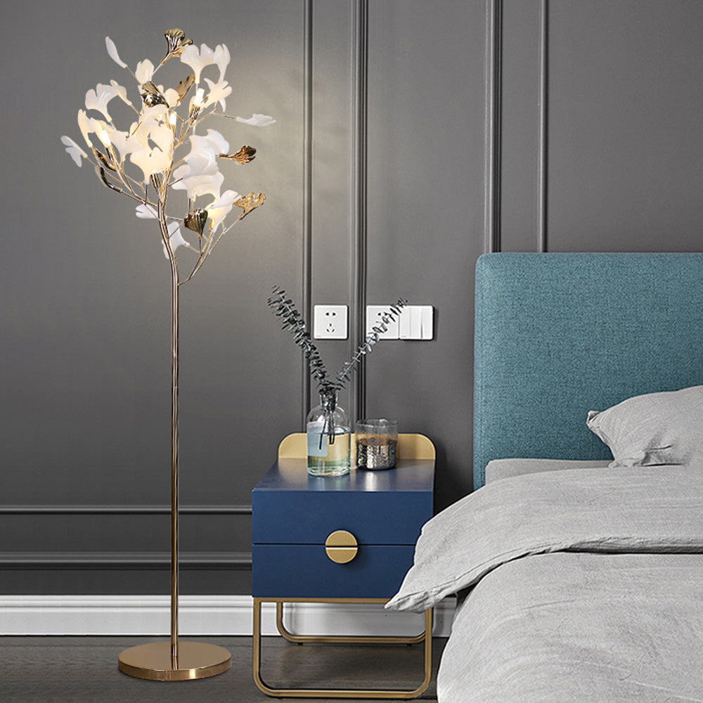 Olivia Moderni LED Lampade da Terra Foglie Ceramica Metallo Oro Soggiorno/Camera da Letto/Sala Studio