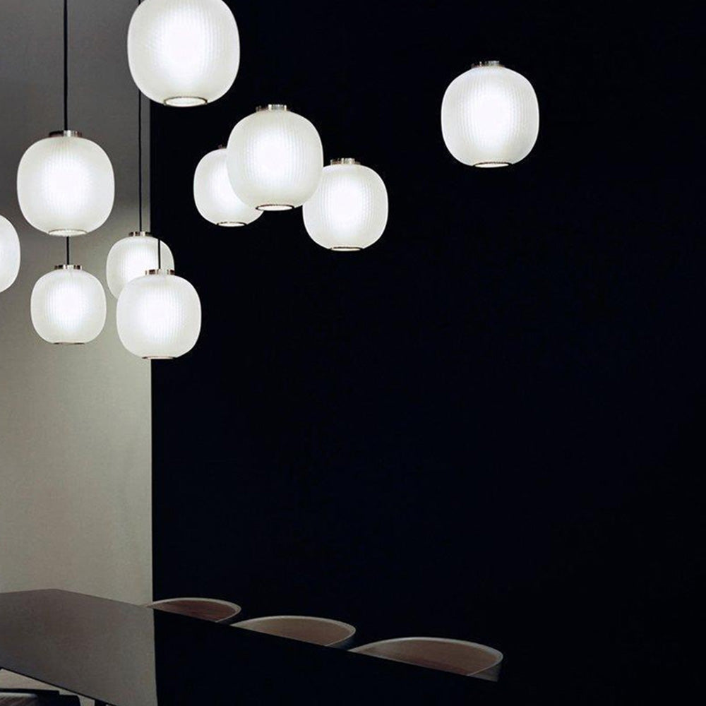 Valentina Moderno LED Lampada a Sospensione Metallo Cilindro Vetro Smerigliato Bianco/Grigio Soggiorno/Camera da Letto