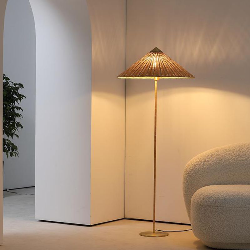 Ritta Moderne LED Lampade da Terra Metallo/Legno Bianco Salotto Semplice