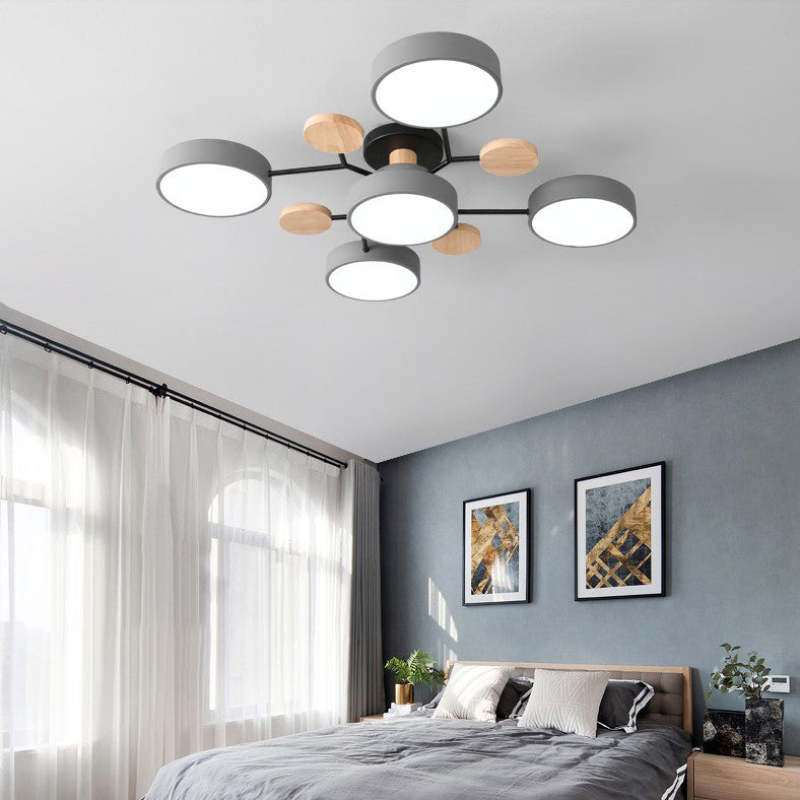 Arisha Moderne LED Plafoniere Metallo/Acrilico/Legno Bianco/Verde/Grigio Siggiorno