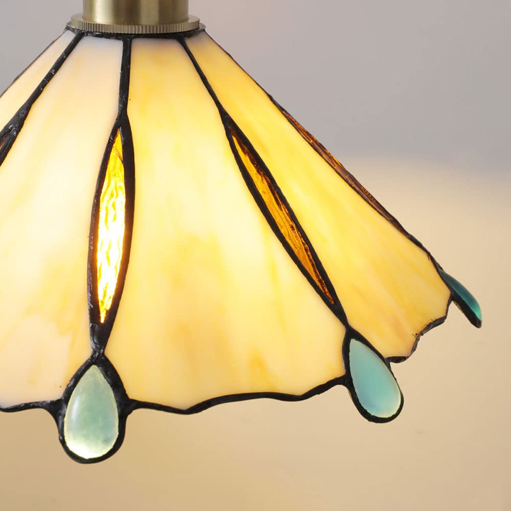 Tiffany Vintage Metallo/Vetro Sospensione Giallo/Trasparente/Verde/Rame/Rosso/Blu Soggiorno