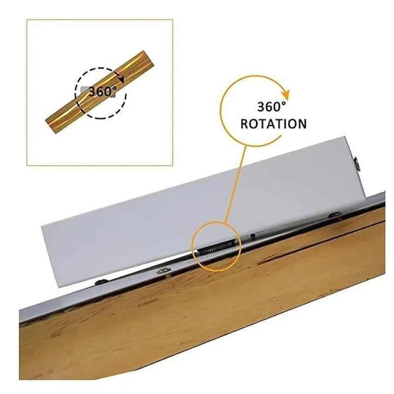 Muto Vintage Rettangolo LED Metallo Legno Applique Camera da letton Soggiorno
