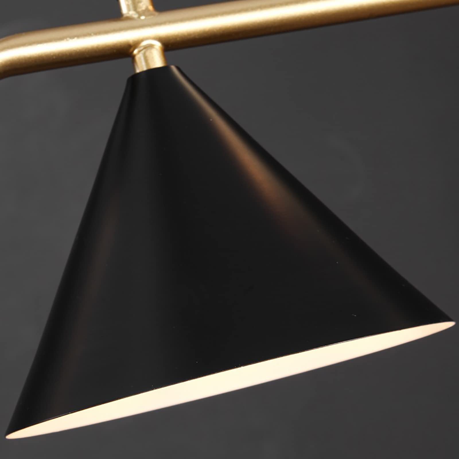 Arisha Moderno Metallo/Vetro Sospensione Nero/Oro Soggiorno/Camera da letto