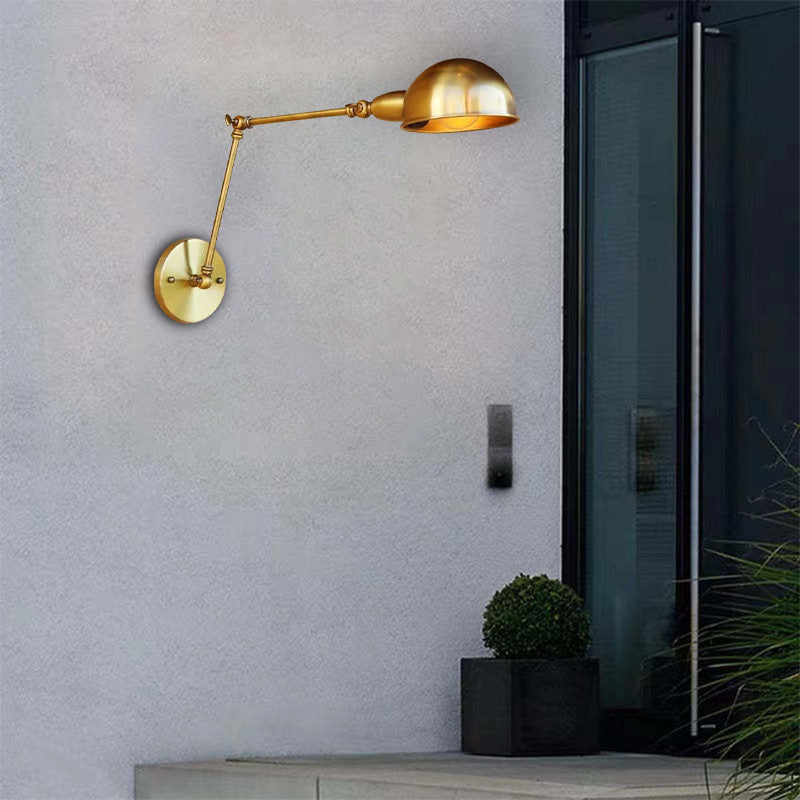 Epoch Industriale LED Applique Metallo Bronzo Mezza Sfera Pieghevole Soggiorno/Camera da Letto