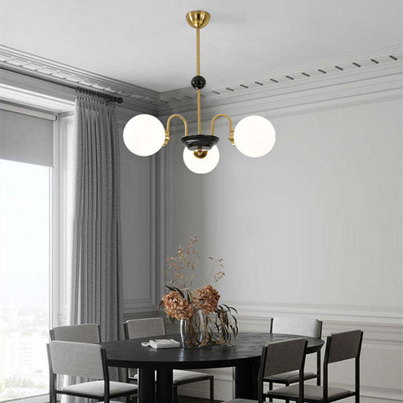 Khloe Moderno LED Lampada a Sospensione Metallo Vetro Bianco Sfera Soggiorno/Camera da Letto