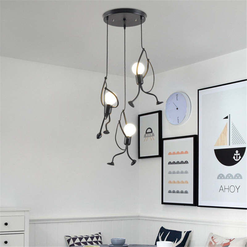 Arisha LED Ferro Speciale Design Uomo Lampada a Sospensione