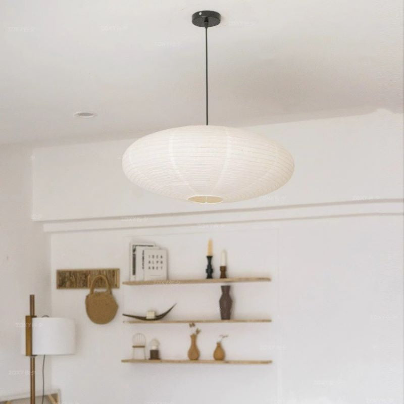 Ritta Wabi-sabi Retro Globo Metallo Carta LED Lampade a Sospensione Sala da Pranzo