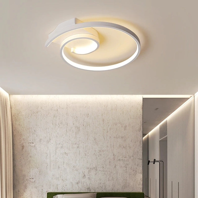 Arisha Moderno LED Spirale Forma Metallo Plafoniere Nero/Bianco Soggiorno/Camera da Letto
